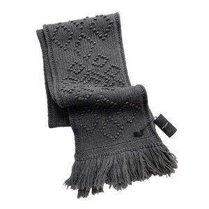 Saint Laurent Paris St Maille Daran Knit Scarf Grey
